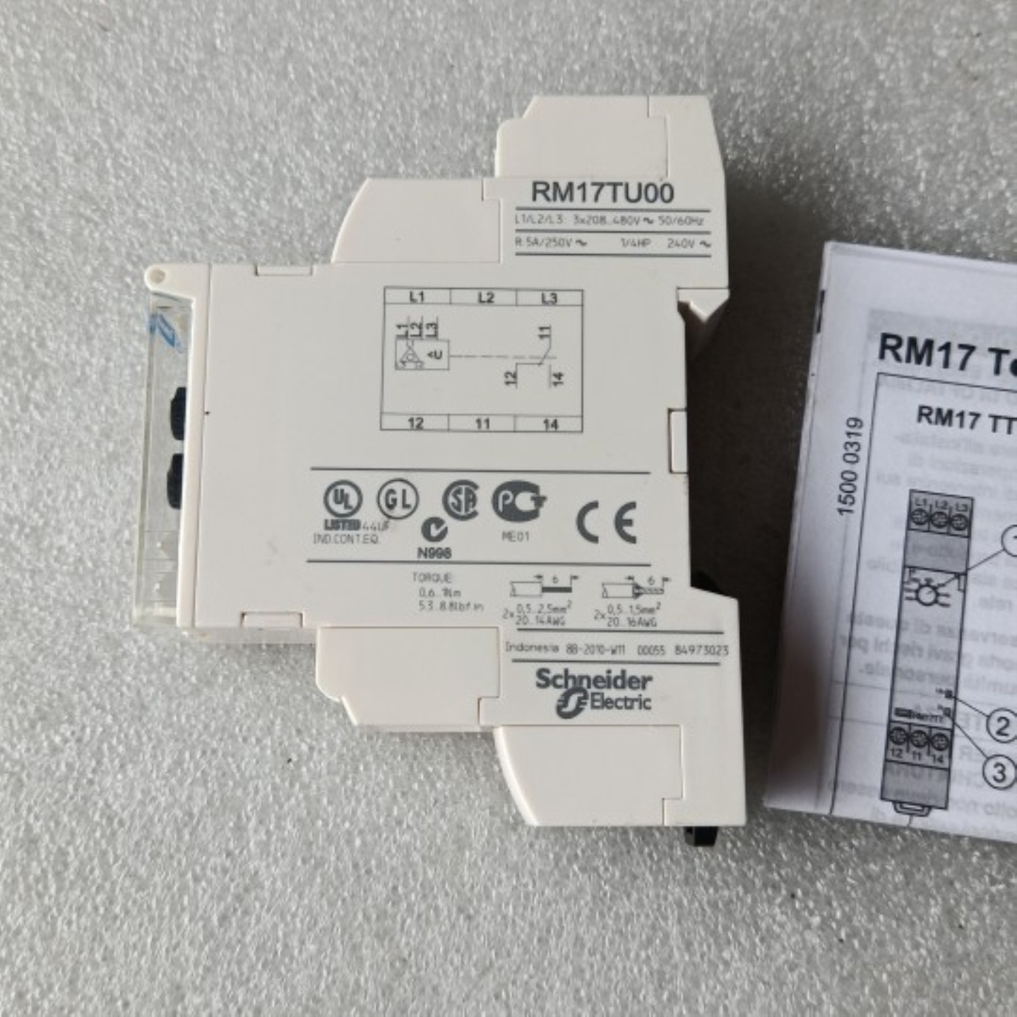 售前询价RM17TU00 控制继电器 相序和缺相 欠压监测 183-528VAC