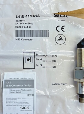 Sick L41E11MA1A M12 Connector Photoelectric Sensor *New open