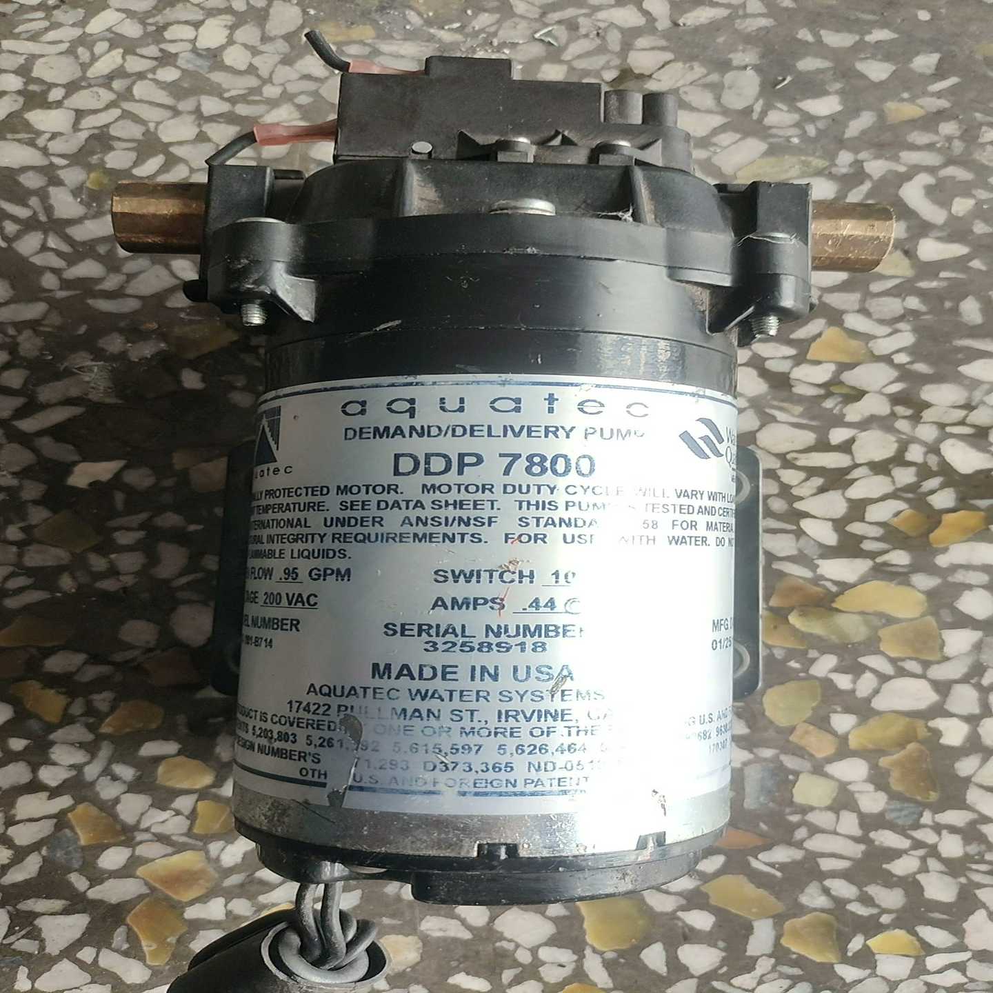 件，加油机拆下来的aquatec隔膜泵增压泵，询价