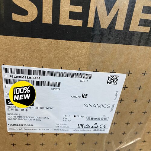 【询价】S120驱动器6SL3100-0BE25-5AB0