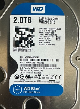 西部数据WD20EZRZ2TB硬盘型号WD20EZRZ-议价