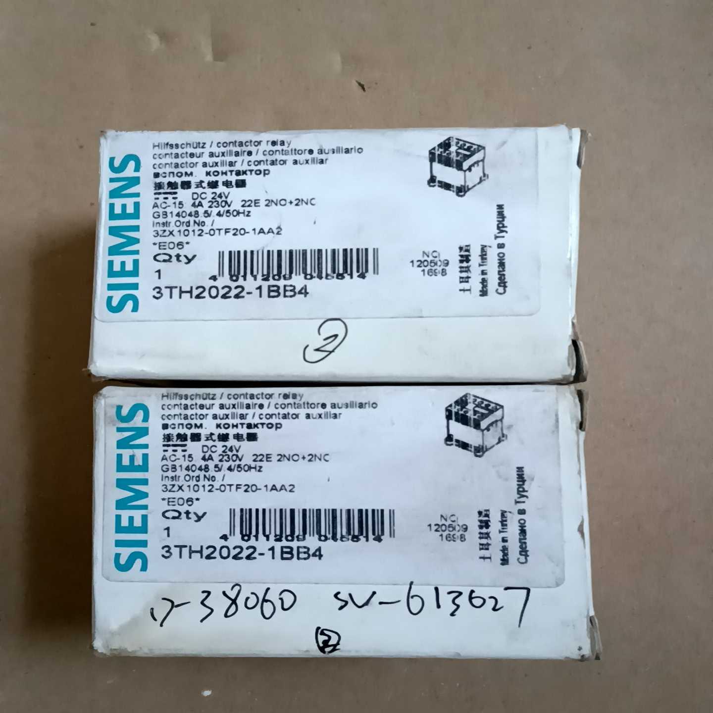 原装正品西门子接触器3TH2022-1BB4DC24V--议价商品