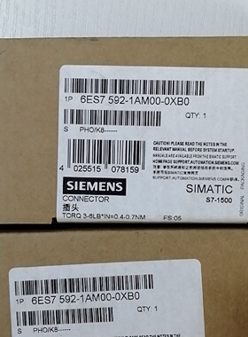 议价6ES75921AM000XB0西门子S71500连接器40针6ES75921AM000XB0