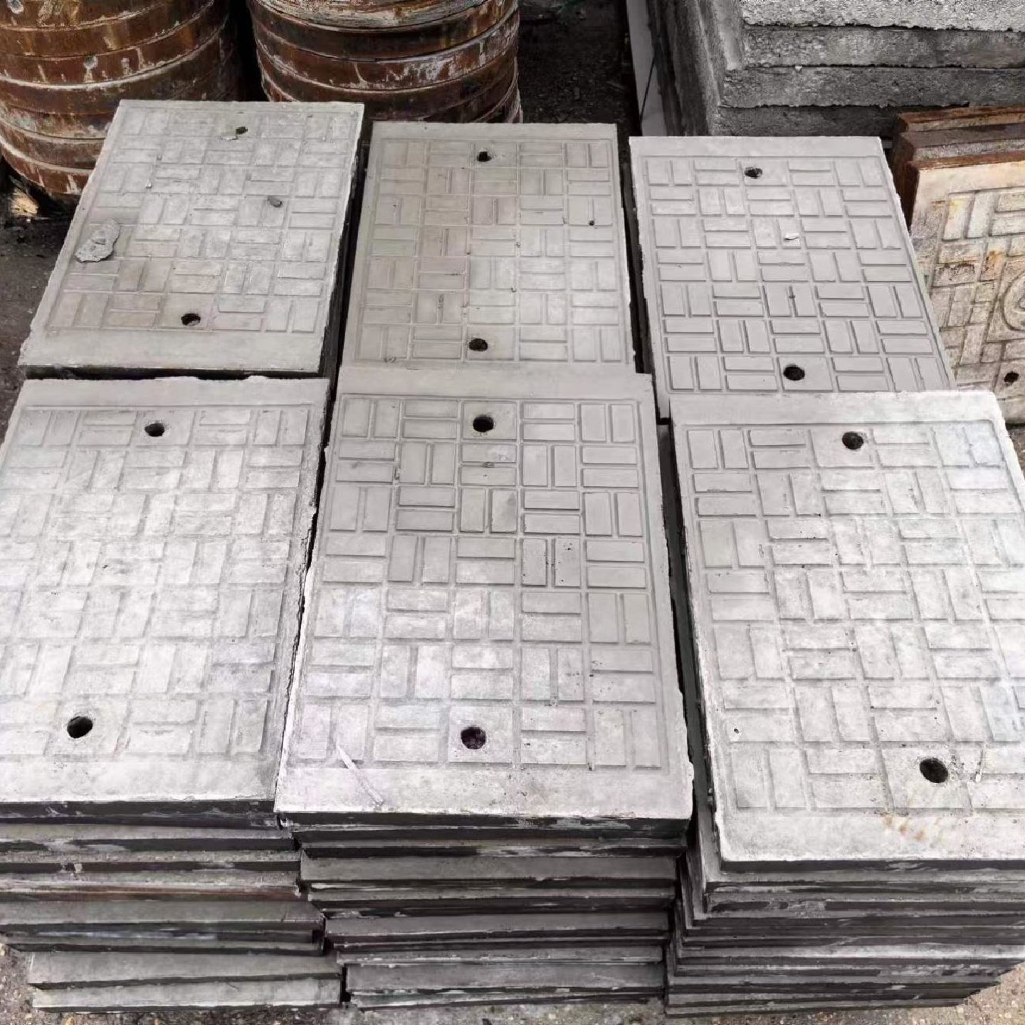 水泥钢纤维混凝土井盖方形圆形电缆沟盖板雨水篦子变电站电力盖板