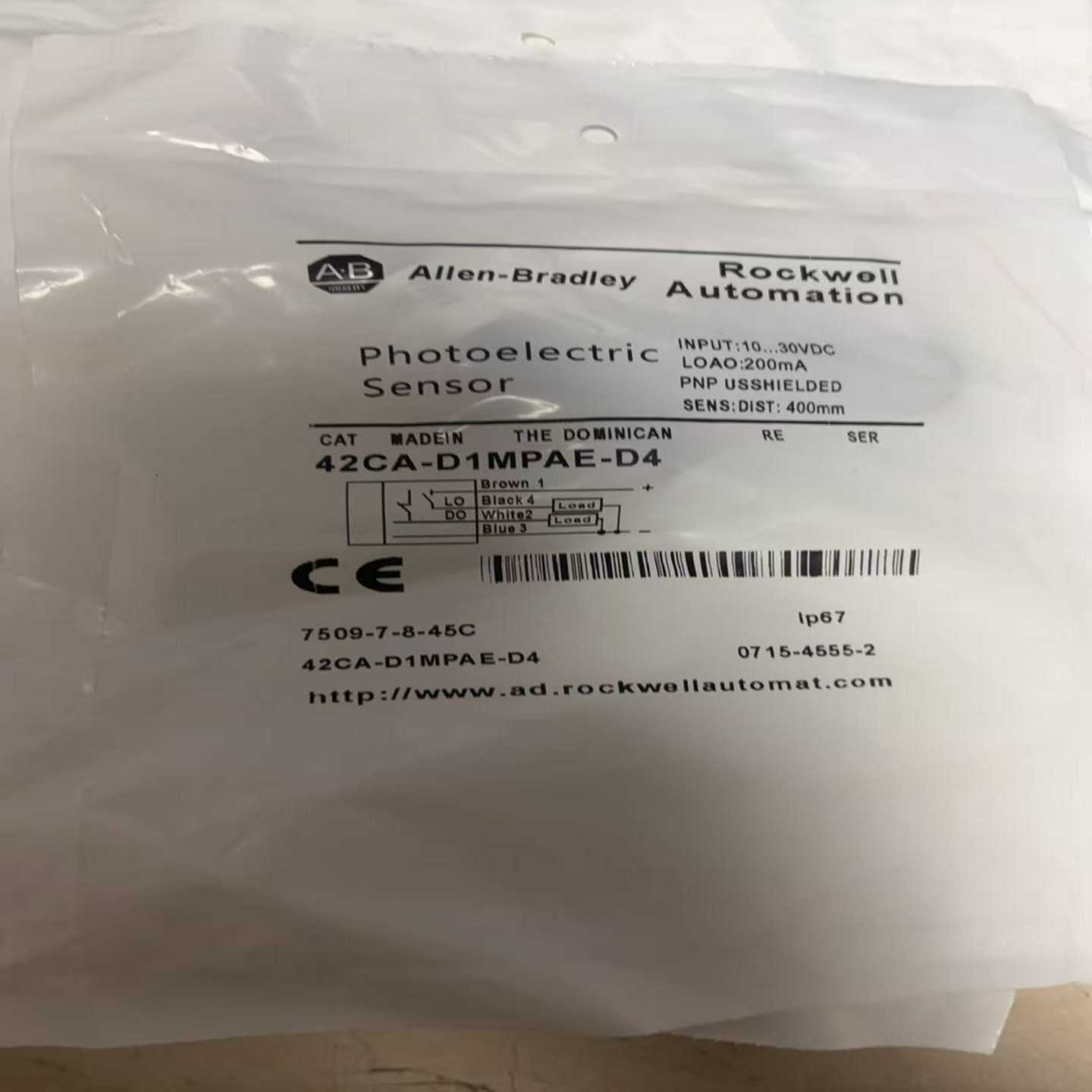 AB罗克韦尔42CA-D1MPAE-D4光电传感器--议价商品