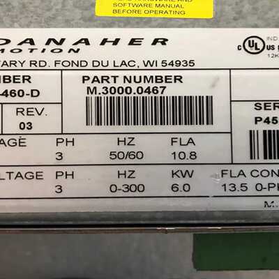 DANAHER丹纳赫驱动器MMC-SD-6.0-460-D~询价