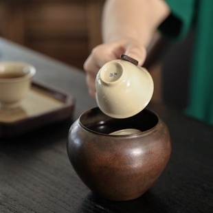 复古铜茶洗家用茶具配件洗茶碗禅意茶道零配水盂水洗茶渣缸