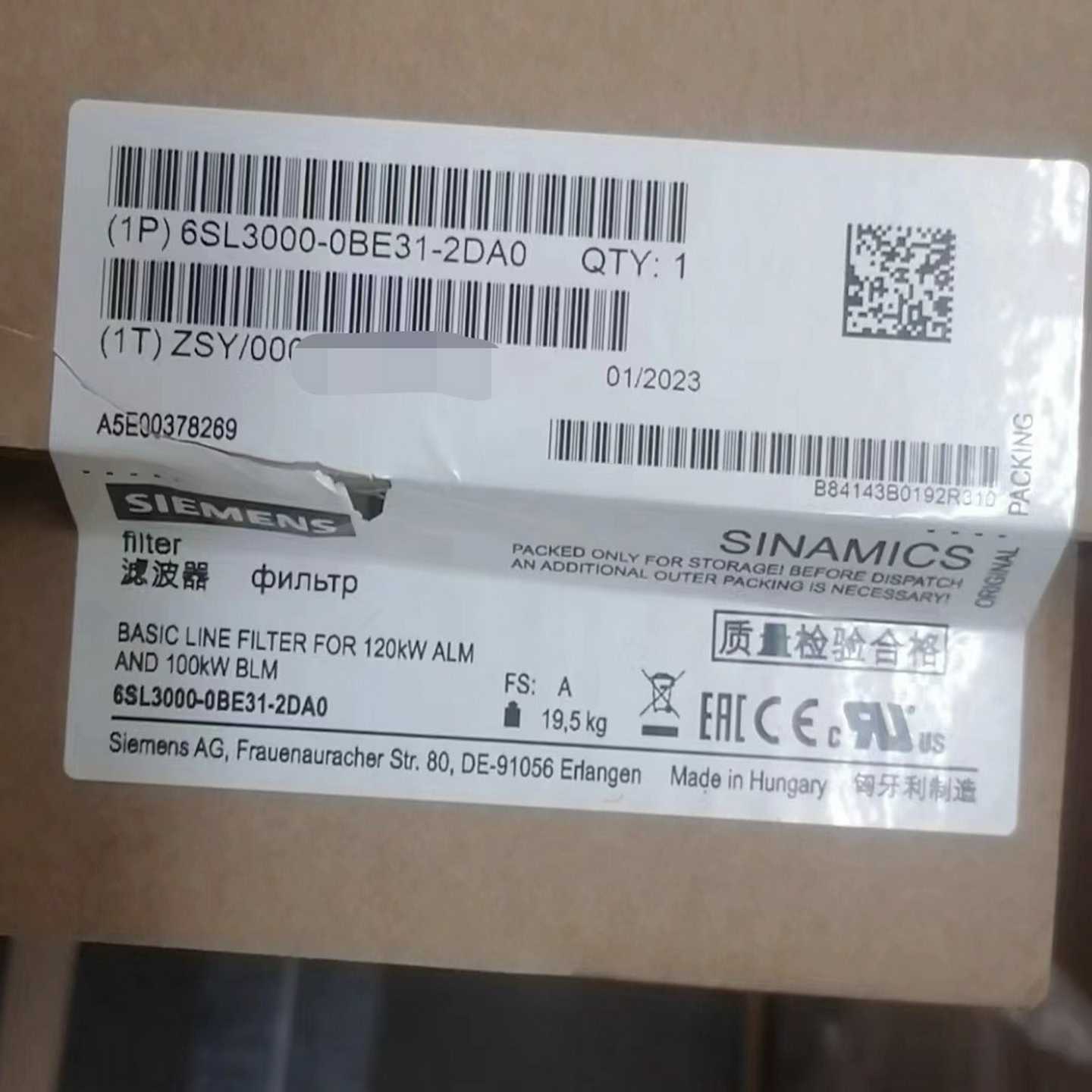 6SL3000-0BE31-2DA0现询价