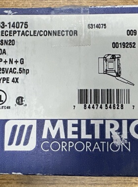 MELTRIC 6314075 RECEPTACLECONNECTOR DSN20 20A 1P 125VAC 5HP