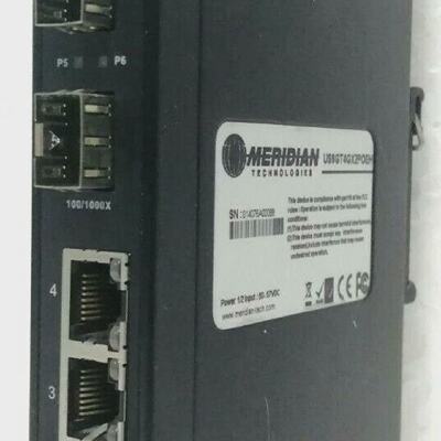 MERIDIAN Technologies US6GT4GX2POEH Tempered Unmanaged Ether