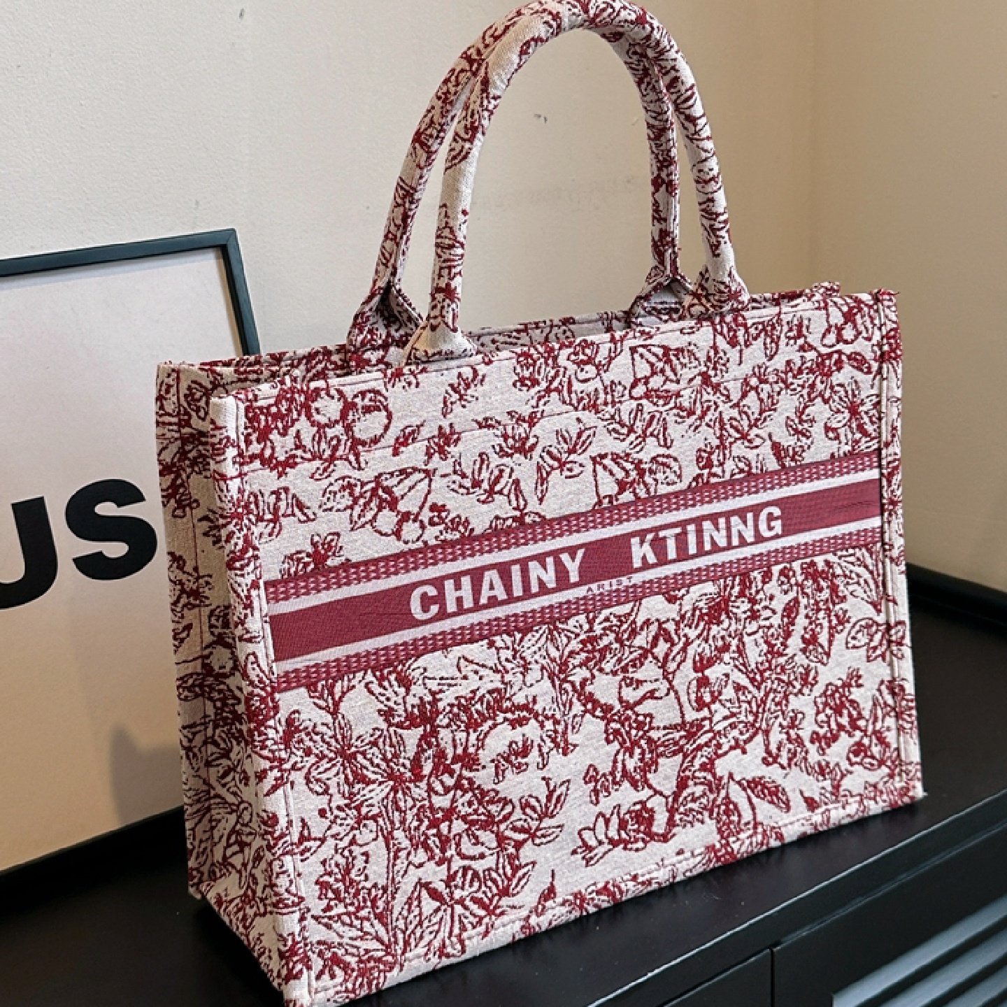 高级感婚包女士2025新款大容量单肩手提帆布托特包红色结婚新娘包