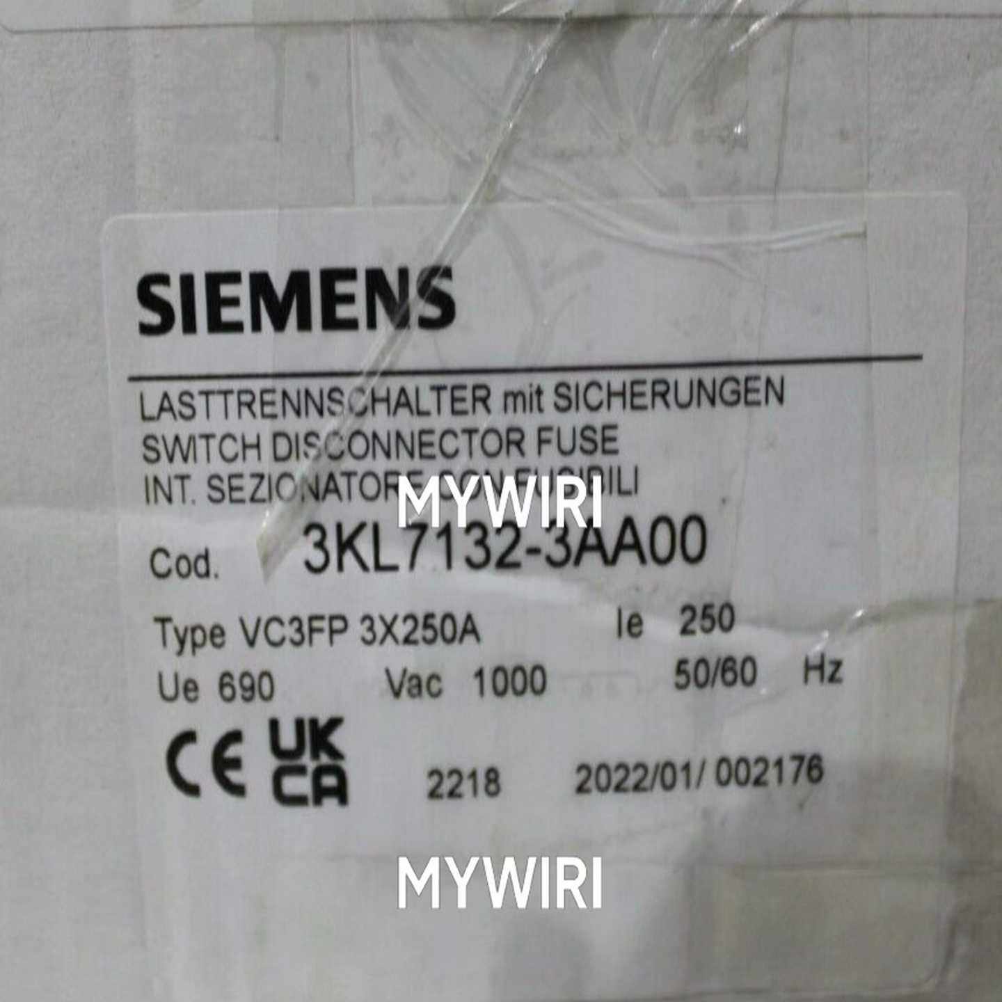 3KL7132-3AA00隔离开关带包装询价