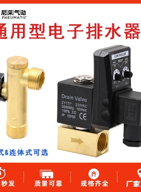 电子排水阀空压机干燥机储气罐定时自动排水连体冷却机4分AC220V