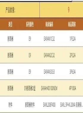 EA9AN 1P C32AEA9AN1C324(跳跳机械）