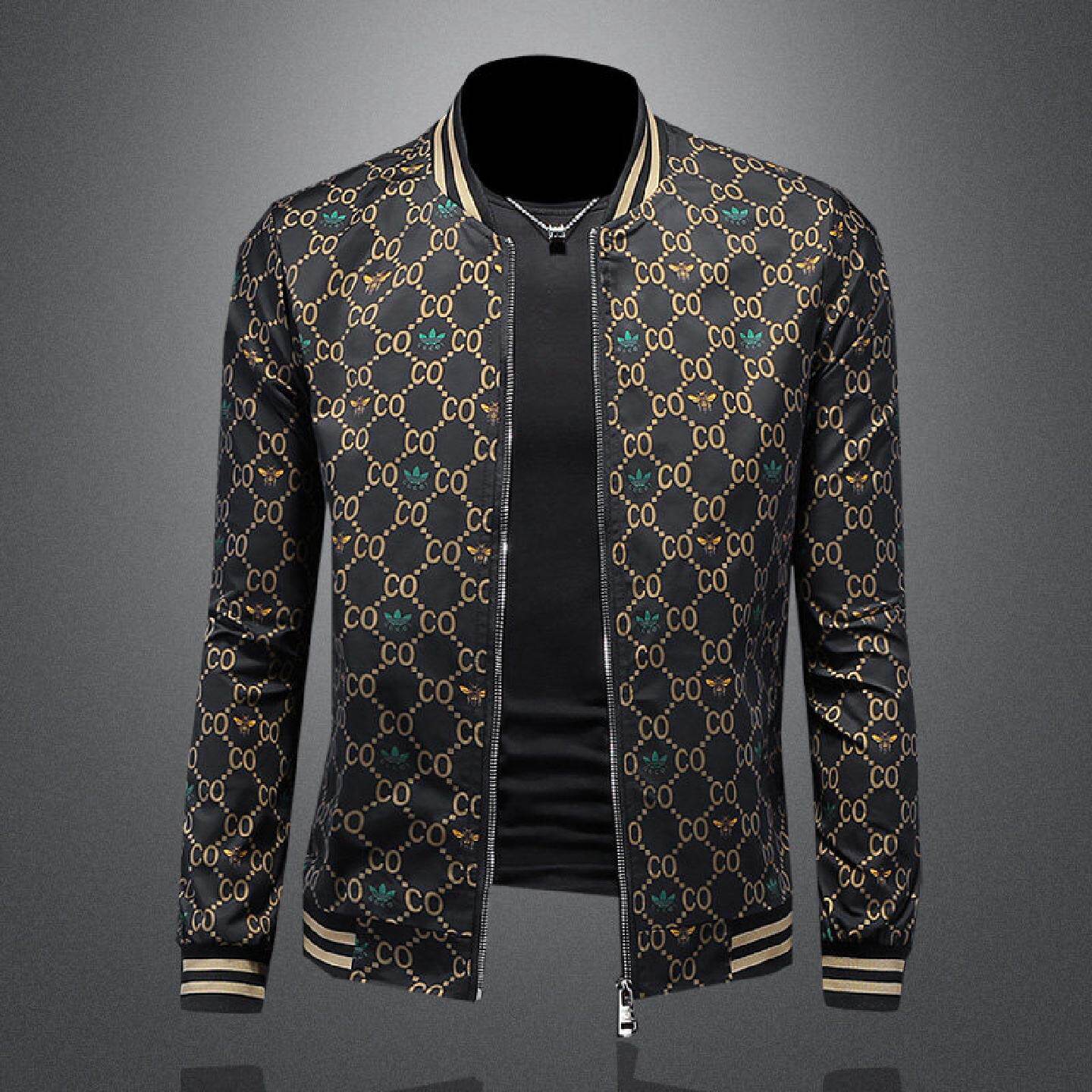 欧货高端立领夹克男士春季新款百搭青年拉链衫欧洲站潮牌大码外套