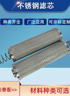 非标304不锈钢冲孔过滤网筒弹簧接口液压油滤芯金属网水过滤