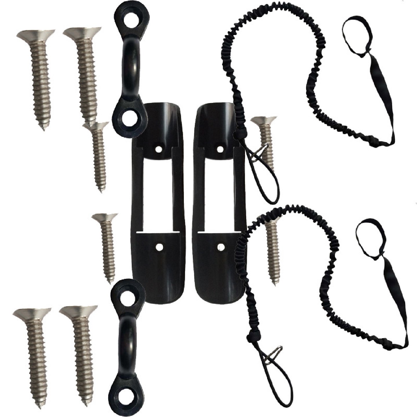 供应户外用品皮划艇配件划桨夹包芯弹力织带失手绳防丢组合套餐