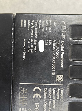 ABB定位器V18348-101X1300110议价