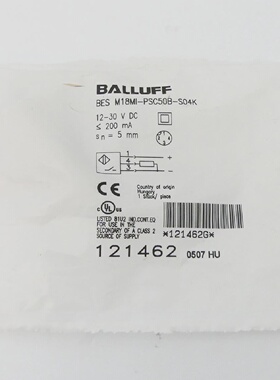 议价Balluff Bes M18miPsc50bS04 Induktiver Sensor Sealed适用