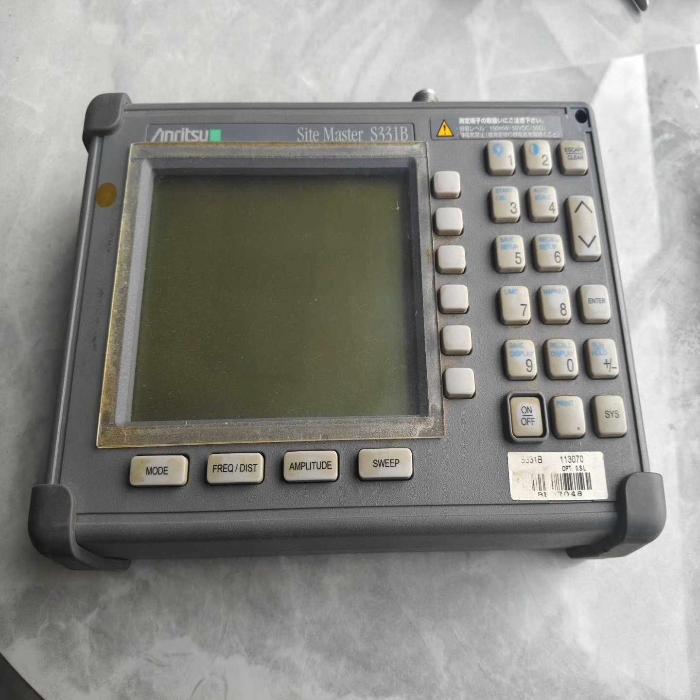 【请询价】Anritsu  S331B 安立天馈线测试仪二手功能好电池