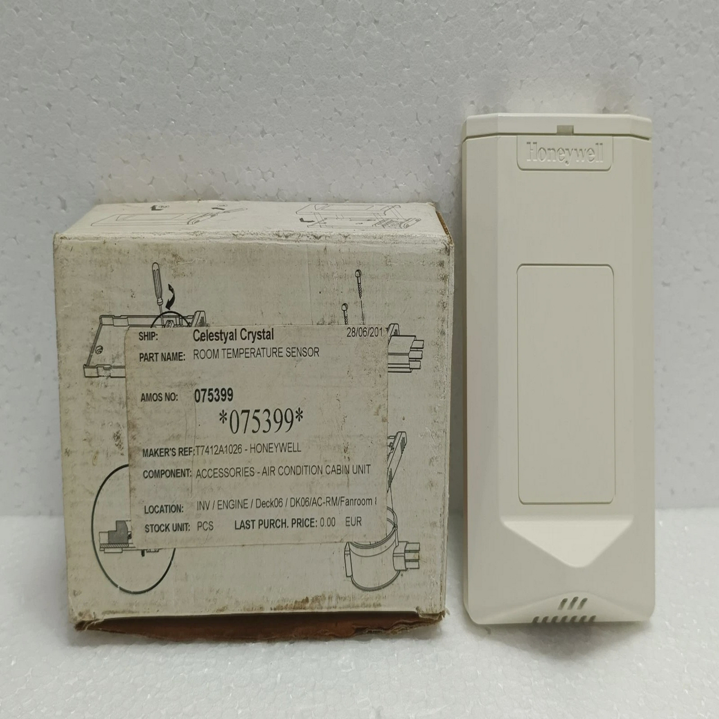 HoneywellT7412A1026RaumtemperatursensorBalco500Neub