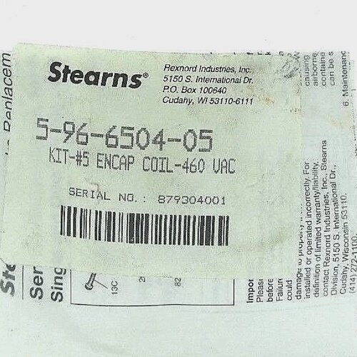 NEW STERNS 596650405 KIT 5 ENCAP COIL 460 VAC 596650405