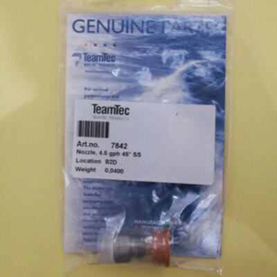 议价Teamtec焚烧炉喷嘴4.5gph45SS货号7842现货