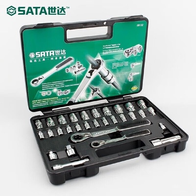 世达五金工具手动工具30件13x20MM系列穿透式套筒组套09132