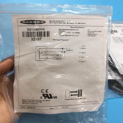 Banner邦纳 DQ12AB6FF30光电开关~询价