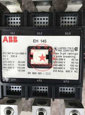 原装正品ABB交流接触器EH145-30-11EH175-30-11