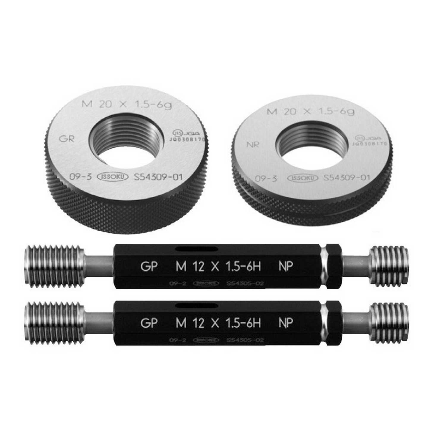 日本issoku测范社xR1/4-19螺纹塞规PT3/8-9螺纹通止环规