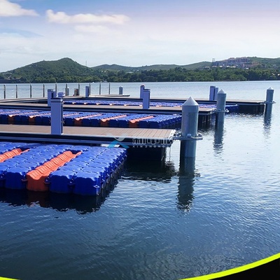 水上浮筒平台码头浮桥塑料浮桶浮漂景区栈道工程海上浮箱养殖浮台
