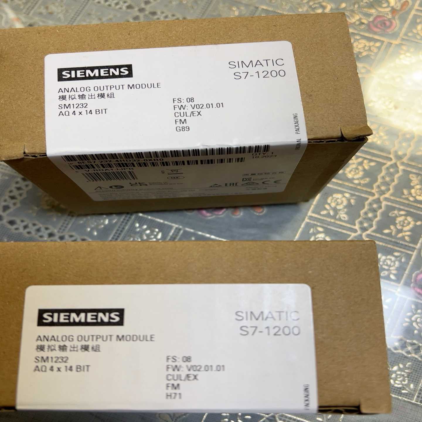 全新未拆封西门子S71200SM1232模拟量输出模块6E-询价客服