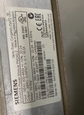 6SL32111PE218UL0西门子PM2402变