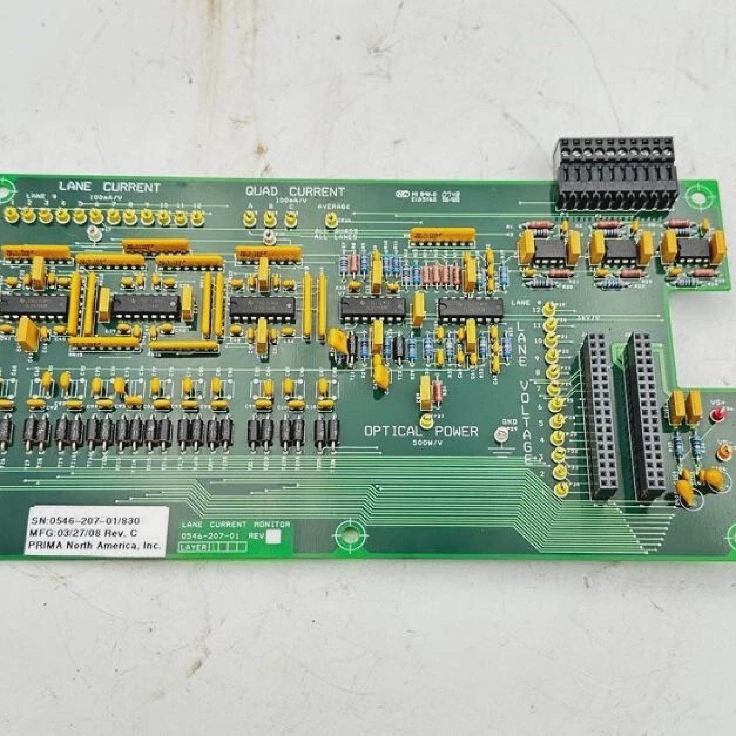 PRIMA MOTHERBOARD LANE CURRENT MONITOR 054620701830 REV