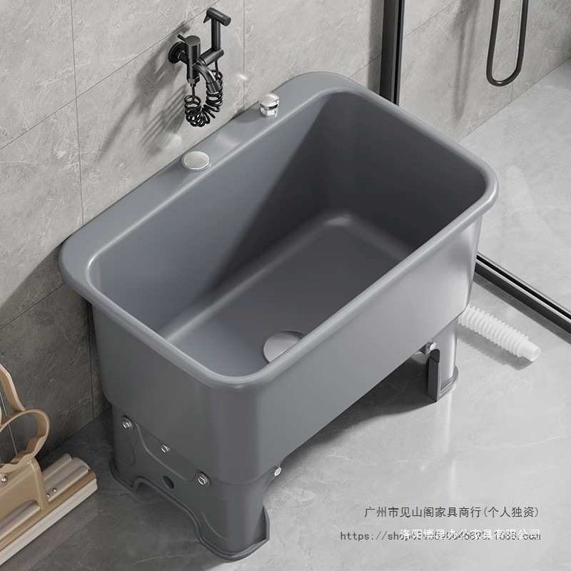 家用拖把池阳台高脚洗拖布地盆卫生间墩布拖布池移动水池水池子厂