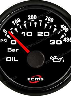 ECH防水螺纹安装多色背光步进电机指针机油表压力表0~30Bar