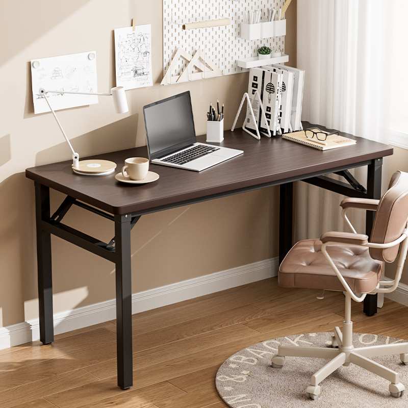 谋生折叠电脑桌家用简易台式书桌办公学习桌出租房用工作台长方形
