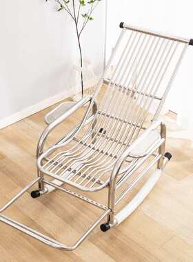 7WSUS304摇摇椅不锈钢家用加厚固宽夏季阳台客厅休闲老大人午休躺