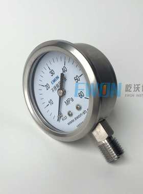 供应 上海压力表60mm径向0-10000psi 不锈钢压力表 YTF-60H/Y60