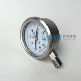 上海压力表60mm径向0 60H 10000psi YTF Y60 不锈钢压力表 供应