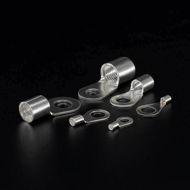 CJH紫铜镀银OT25-8铜鼻200只冷压圆形裸接线端子铜鼻子线耳