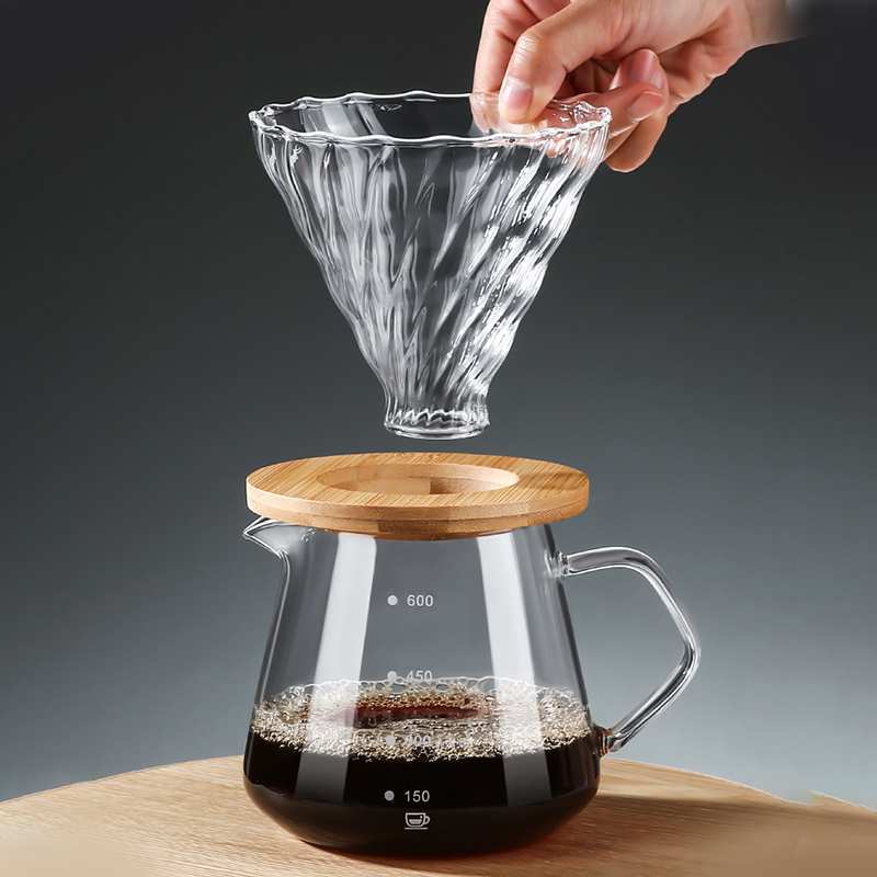 Glass Coffee Pot Hand Brewed Drip Pour Over Coffee Filter