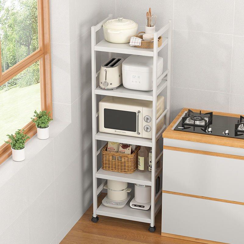 厨房置物架夹缝落地式多层微波炉架烤箱收纳架子多功能放锅储物架