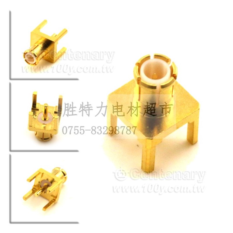 MCX3400-0000 捷宝 JYEBAO MCX Plug P.C.B. Mount 底座 50Ω