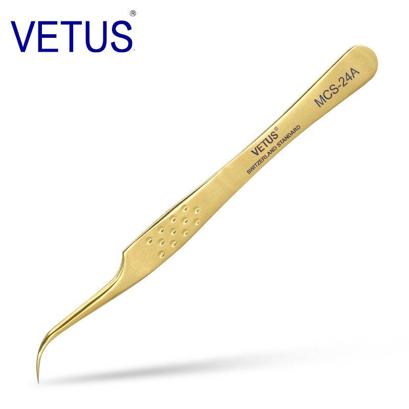 19年新款开花镊子 炫彩不锈钢镊子 MCS-24A一秒开花弯镊子