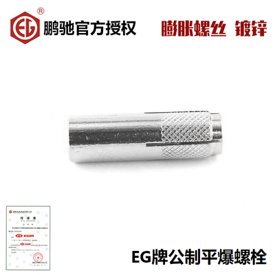 鹏驰EG镀锌顶爆螺丝内爆膨胀平爆壁虎内膨胀螺栓M6M8M10M12M16M20