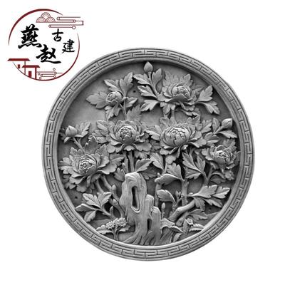 古建砖雕天下墙福中式庭影壁照壁浮雕背景形挂件装饰圆院福字