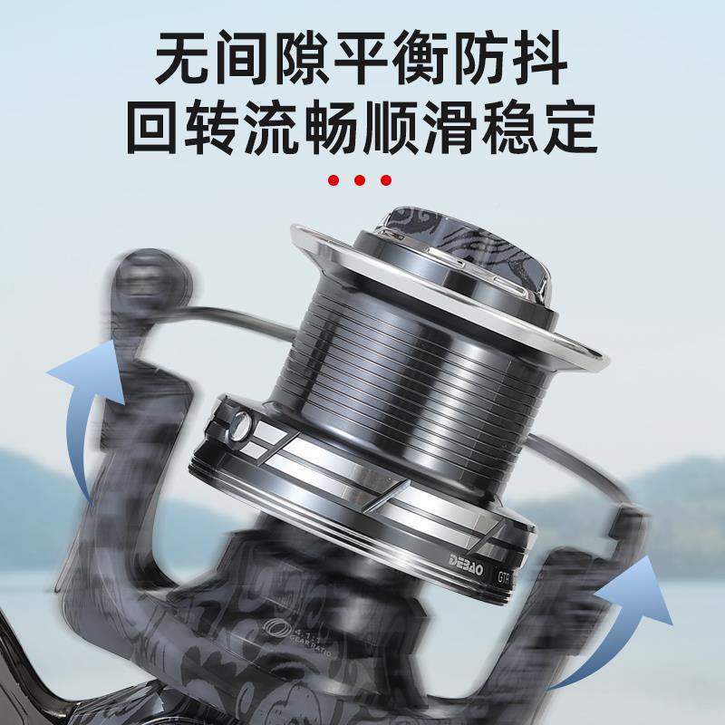 德轮宝G0TR车轮大物远投纺轮全金属无间隙10NTR00锚鱼轮锚杆海钓