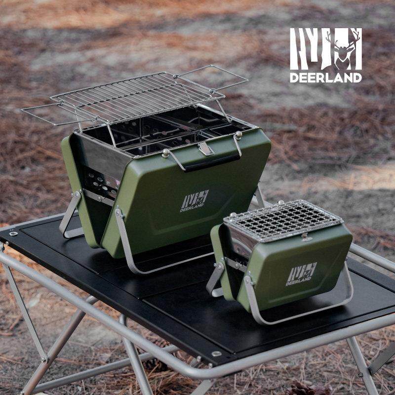 白鹿领地迷你折叠烧烤炉小型单人烤肉架家用户外手提式便捷烧烤架